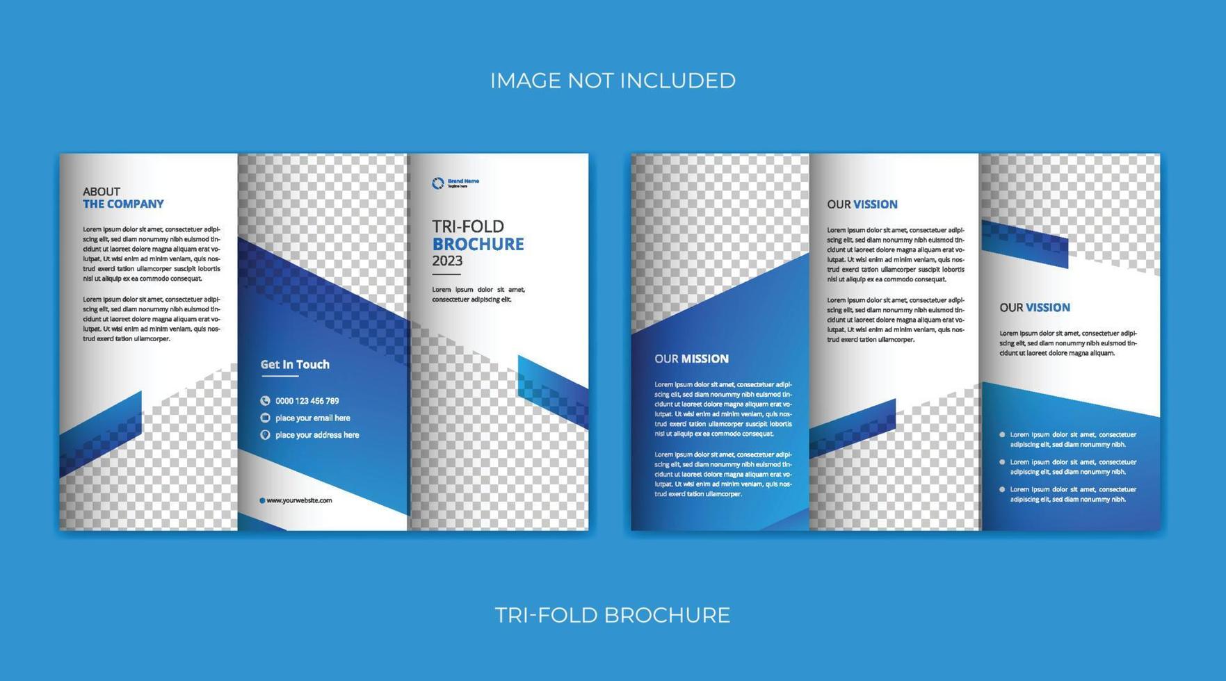 Corporate business tri-fold brochure template design vector