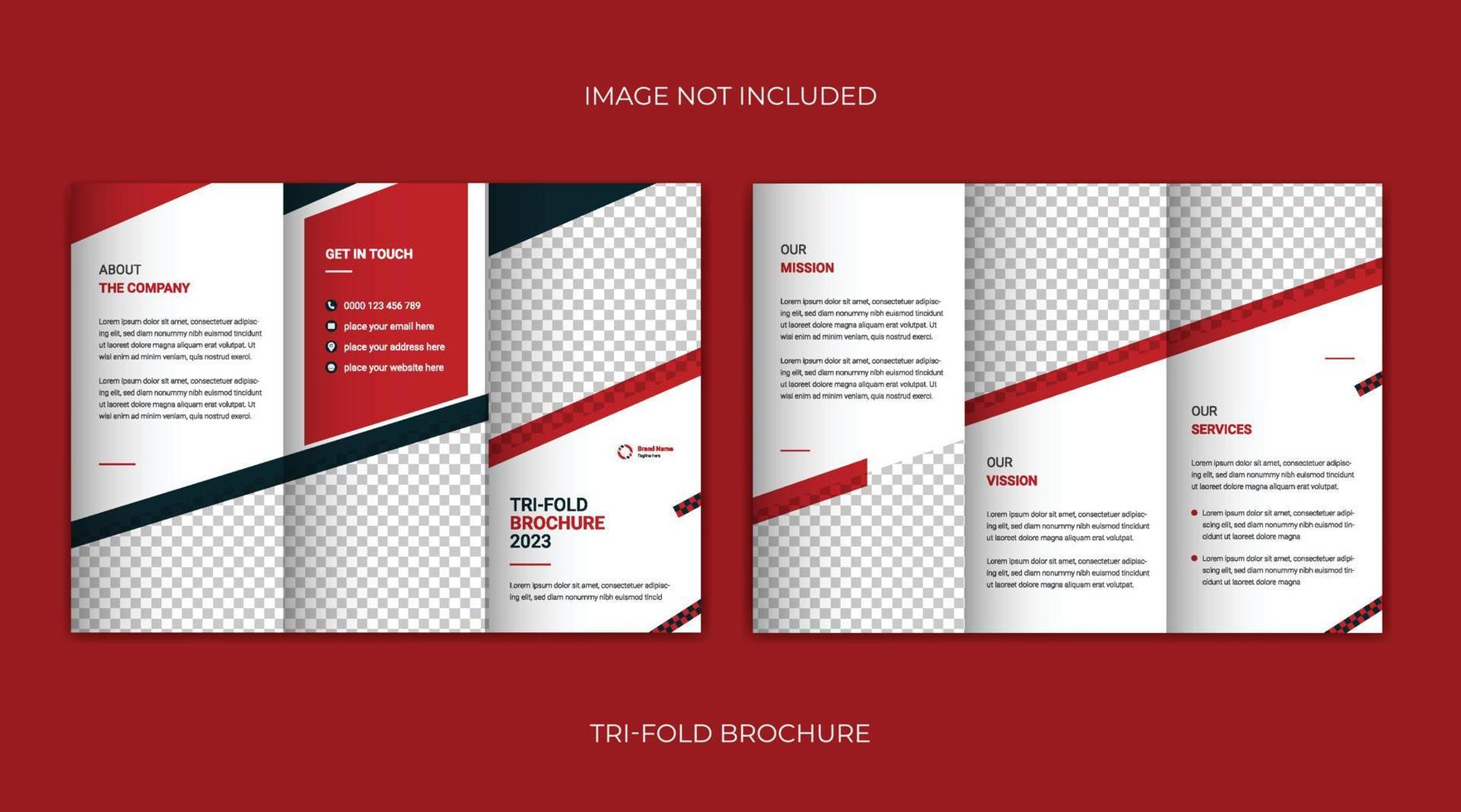 Corporate business tri-fold brochure template design vector