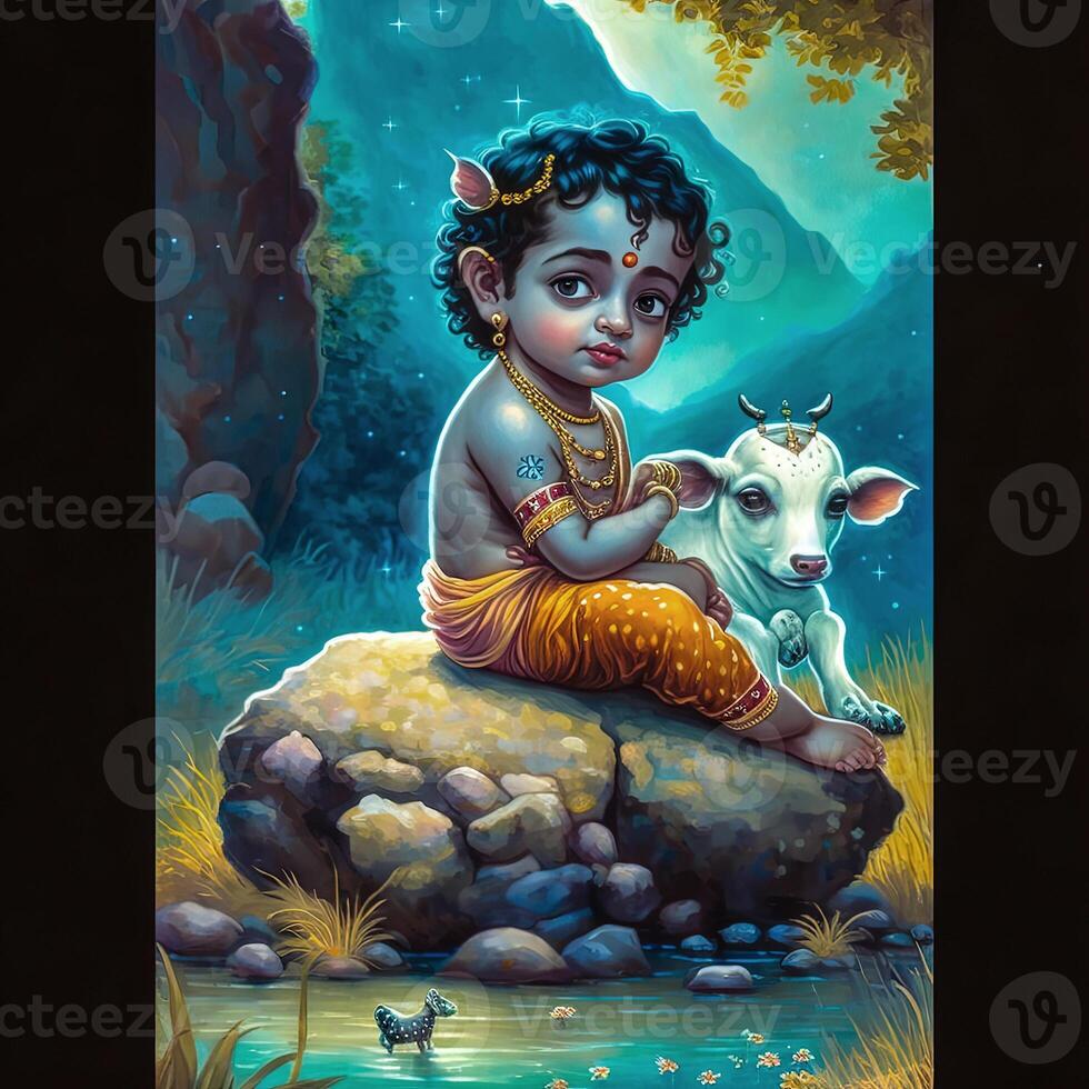 Cute Radha Krishna Wallpaper Download Paper Print - Religious posters in  India - Buy art, film, design, movie, music, nature and educational  paintings/wallpapers at Flipkart.com