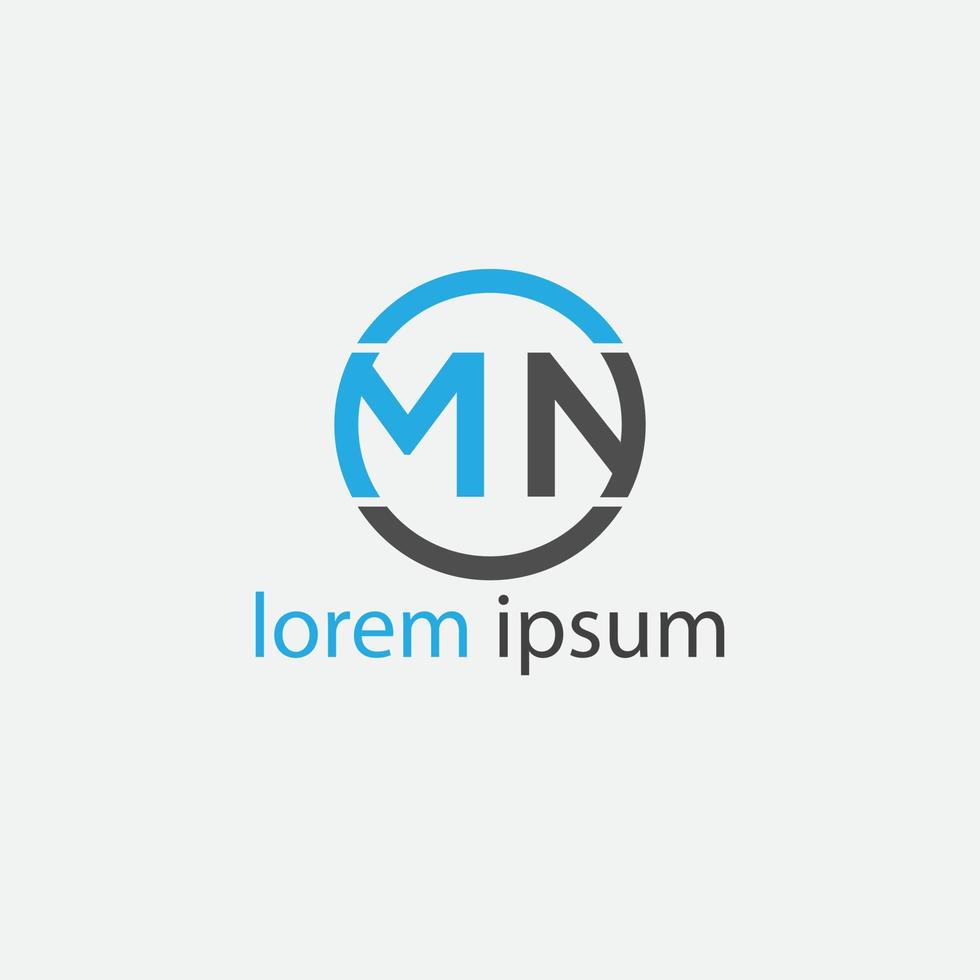 Mn monogram logo vector