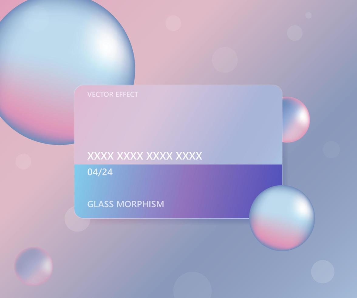 Illustration with the effect of frosted glass. new trend. Glassmorphism. Vector image