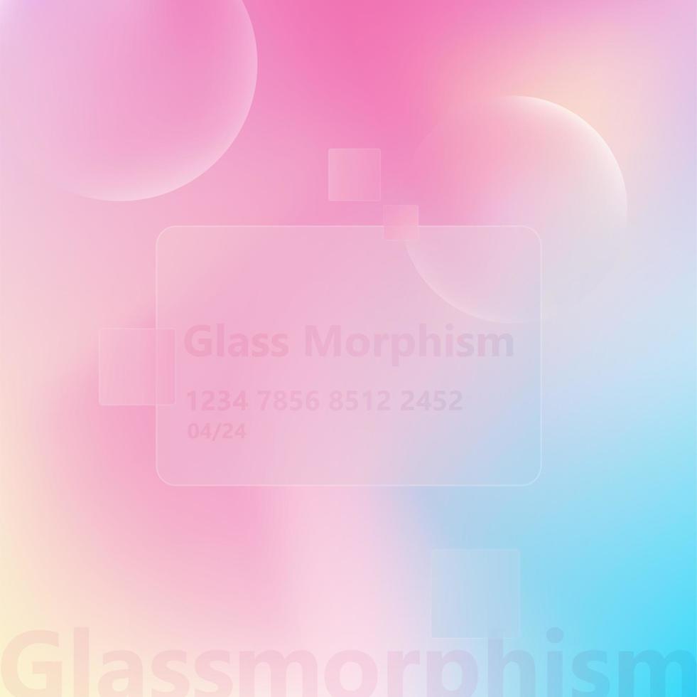 illustration with the effect of frosted glass. new trend.glassmorphism.vector vector