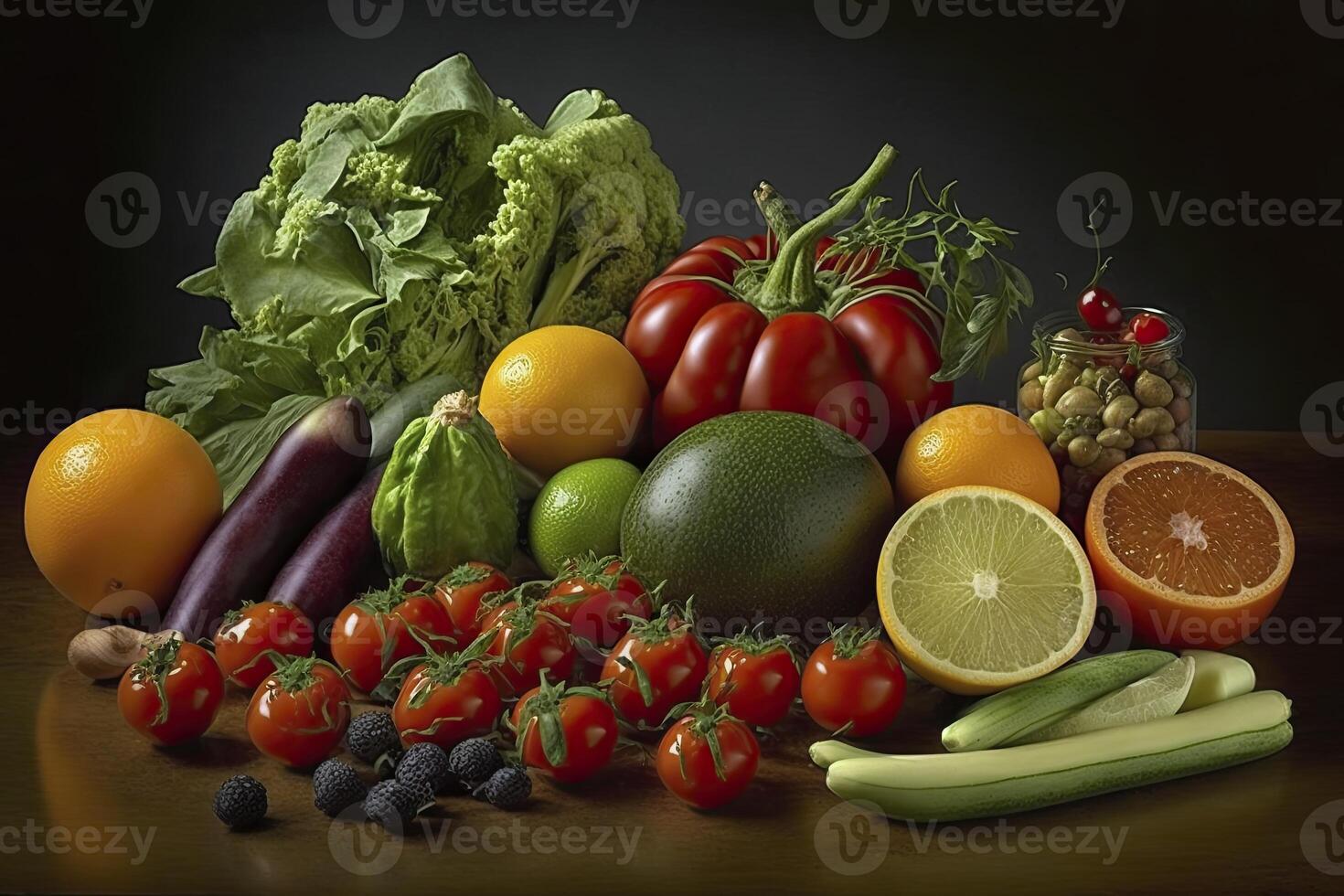 The selection of healthy and clean foods. photo