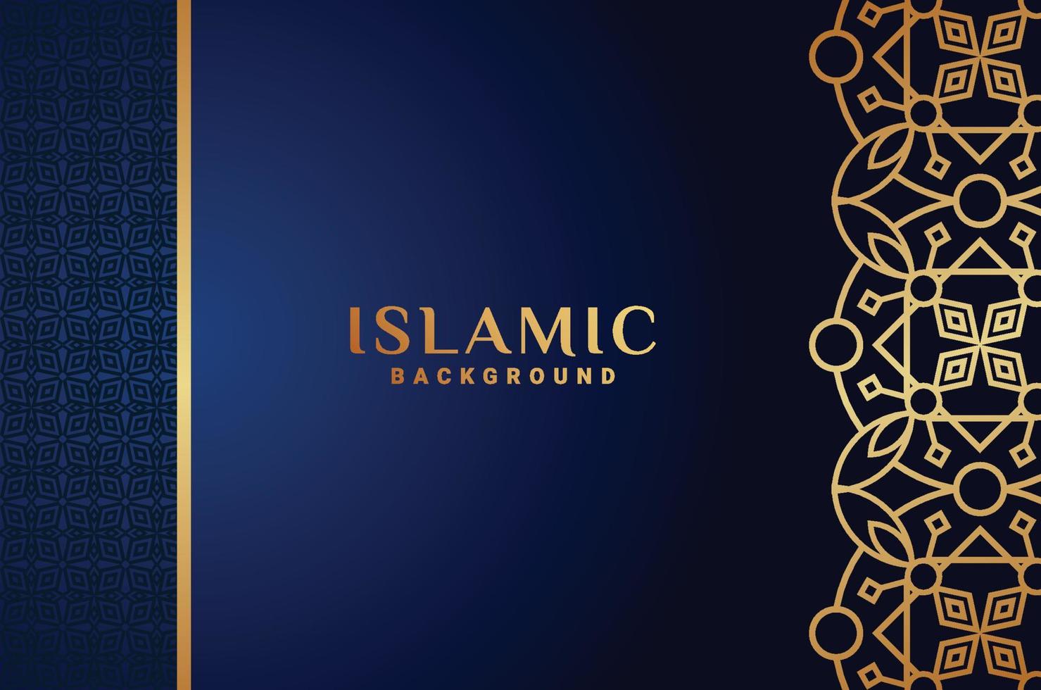 Islamic Gradient Ornament Luxury Background vector