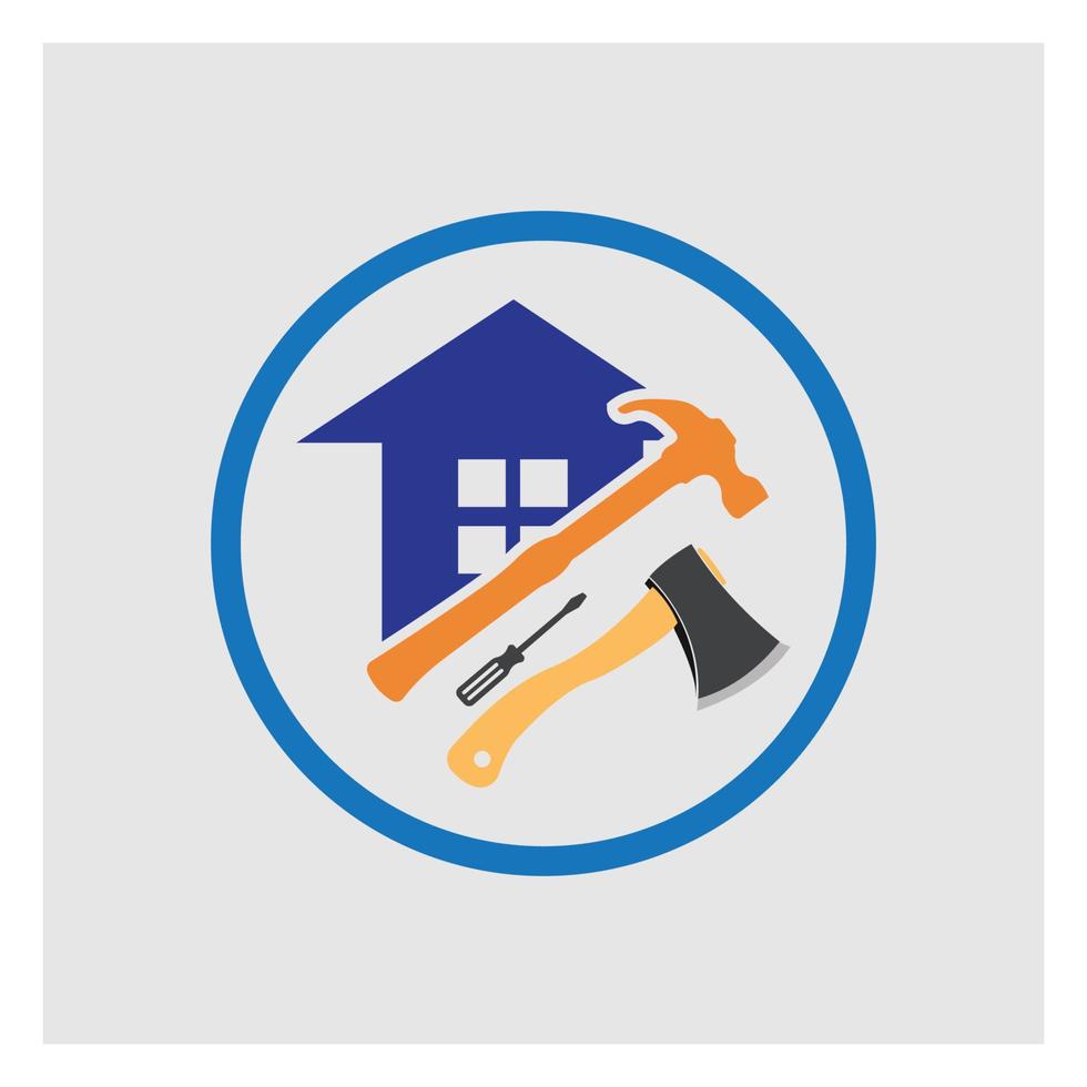 simple house repair vector