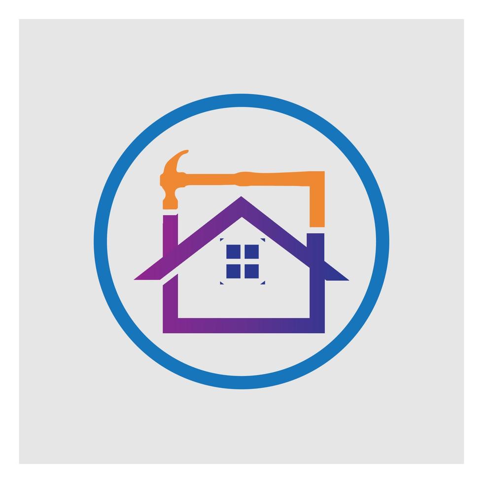 simple house repair vector