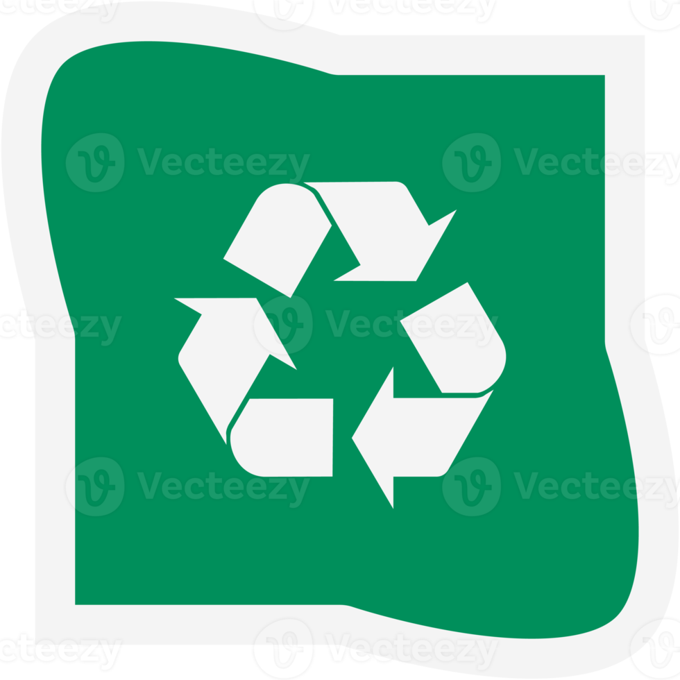 Sticker Recycle Material Recycling Life Zero Waste Lifestyle png