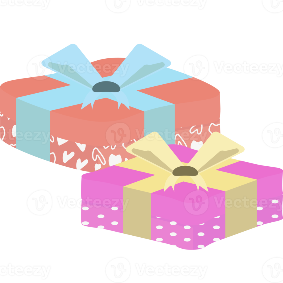Gift Box Wrap Ribbon Love Heart Symbol Pattern png