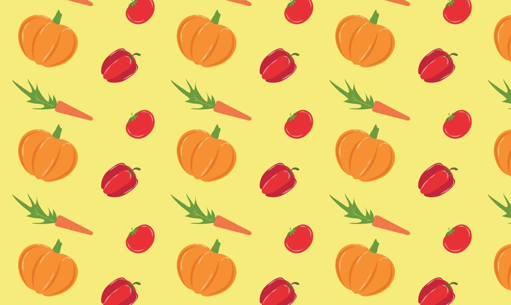 vegetable pattern with pumpkins vector