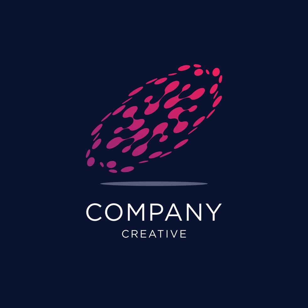 Molecule logo template icon, science genetics logotype, DNA helix. Genetic analysis, research biotech code DNA, molecules. Biotechnology genome chromosome vector