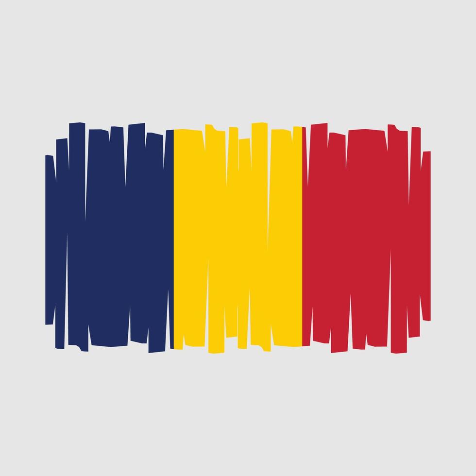 vector de bandera de chad