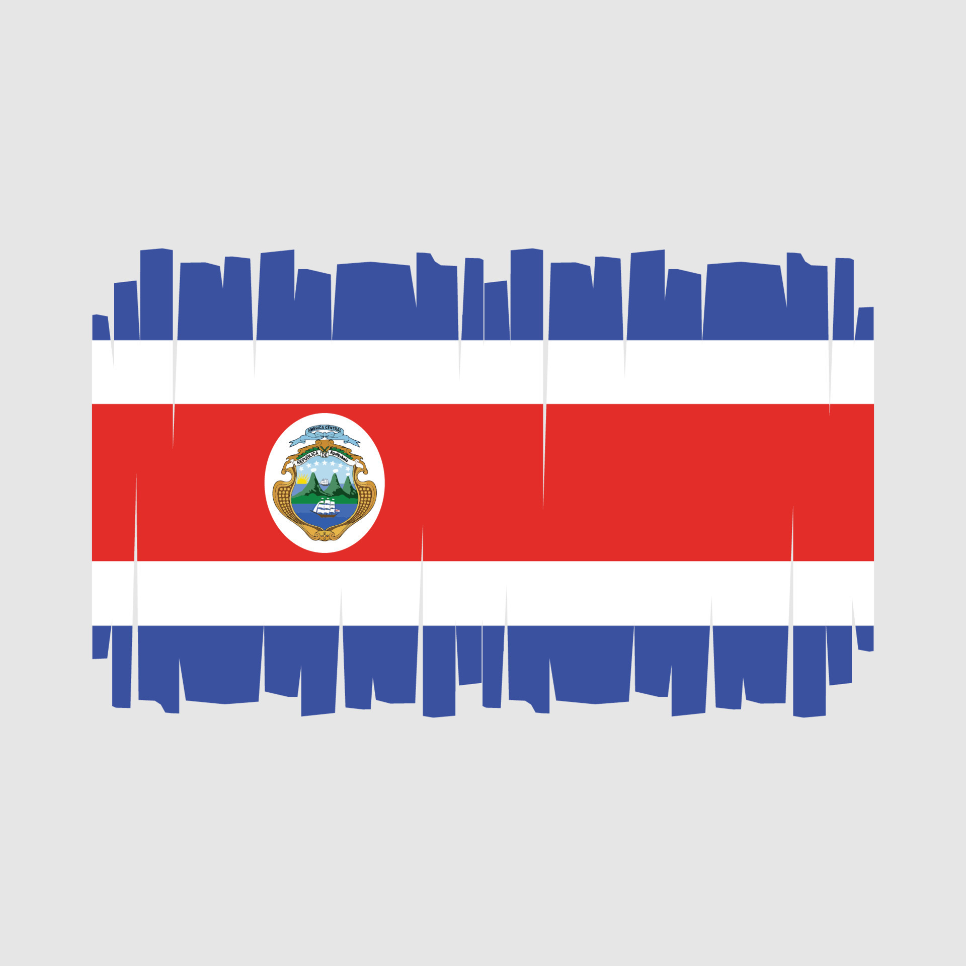 Costa Rica Flag Vector 21980977 Vector Art at Vecteezy