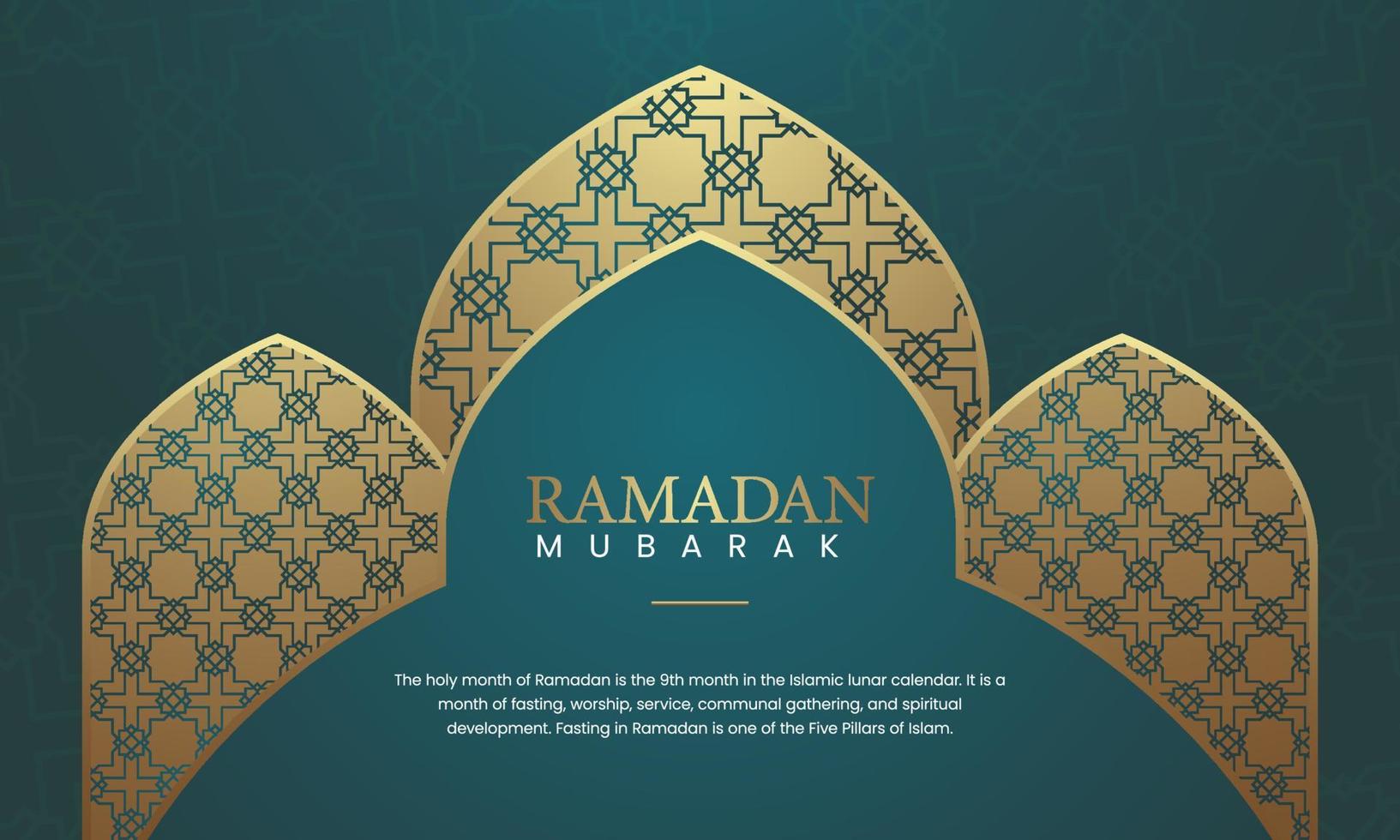 Ramadan Mubarak Elegant Islamic Background vector