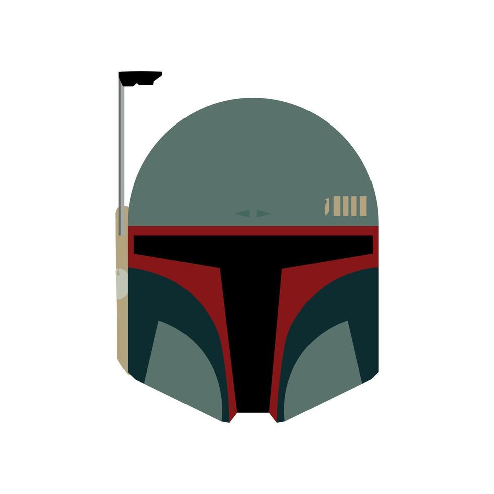 boba fett casco. estrella guerras vector