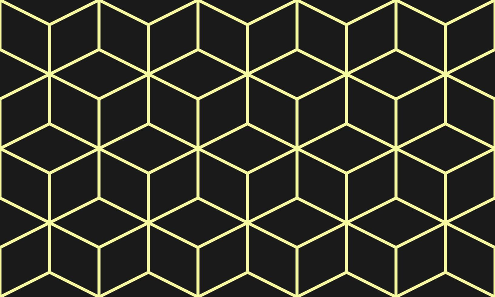 Gold line geometric cube pattern. Modern seamless pattern. Perfect for walls, interior, gift, wrapping paper, fabric, decoration, prints. Pro vector pattern.