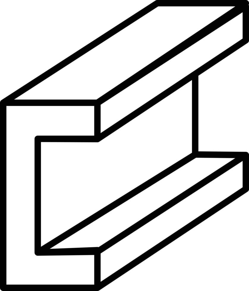 beam linear icon on white background. Steel structure sign. Metal product symbol. Modern outline Beam logo concept. flat style. vector