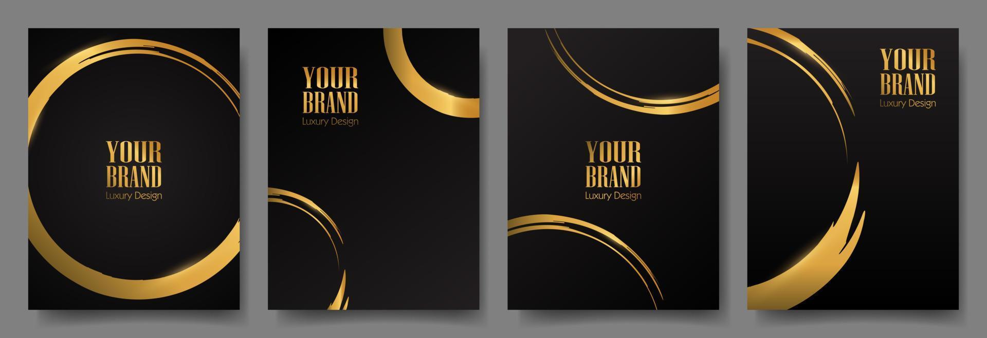 luxury black gold abstract background. splash brush gold. vector illustration EPS10