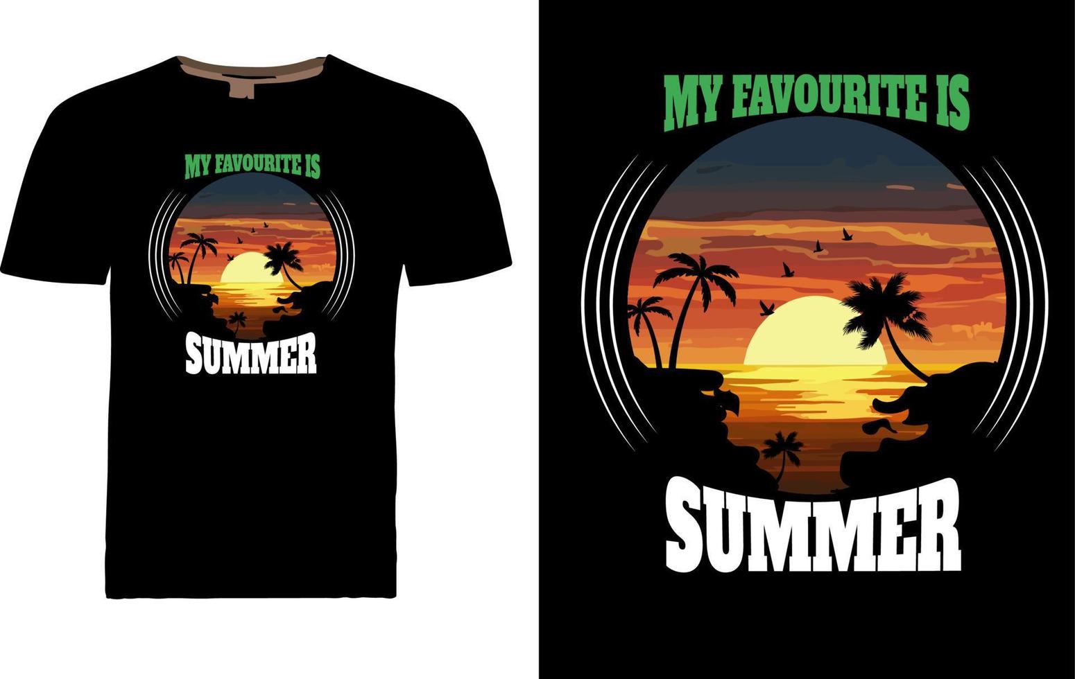 diseño de camiseta de verano vector