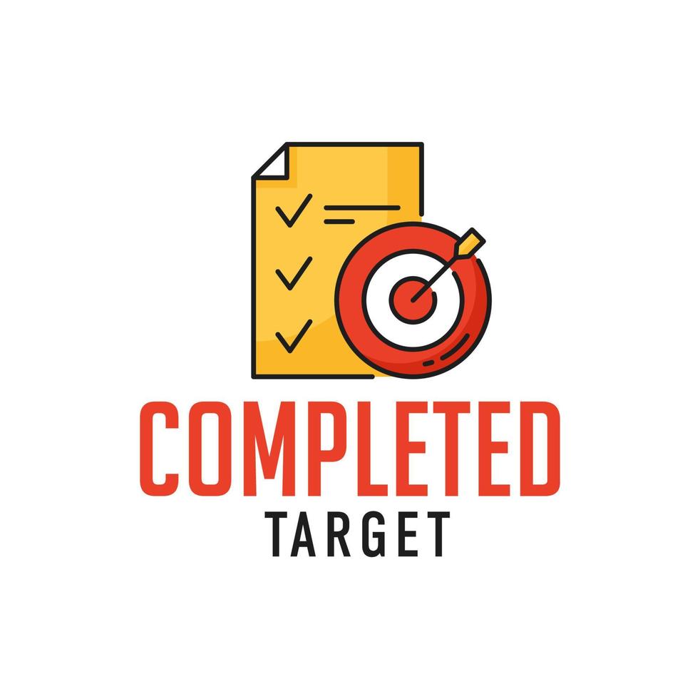 Achieving success in business goals outline icon vector