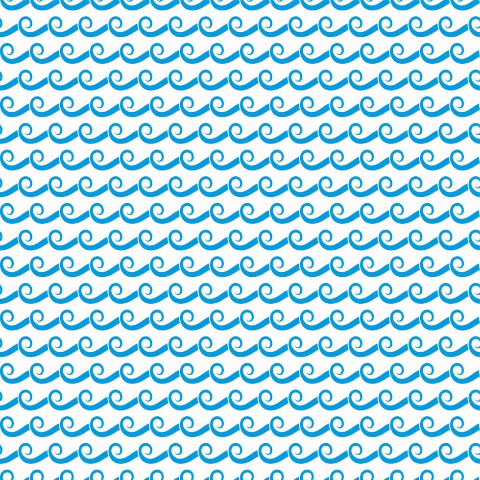 Sea and ocean blue waves seamless pattern vector