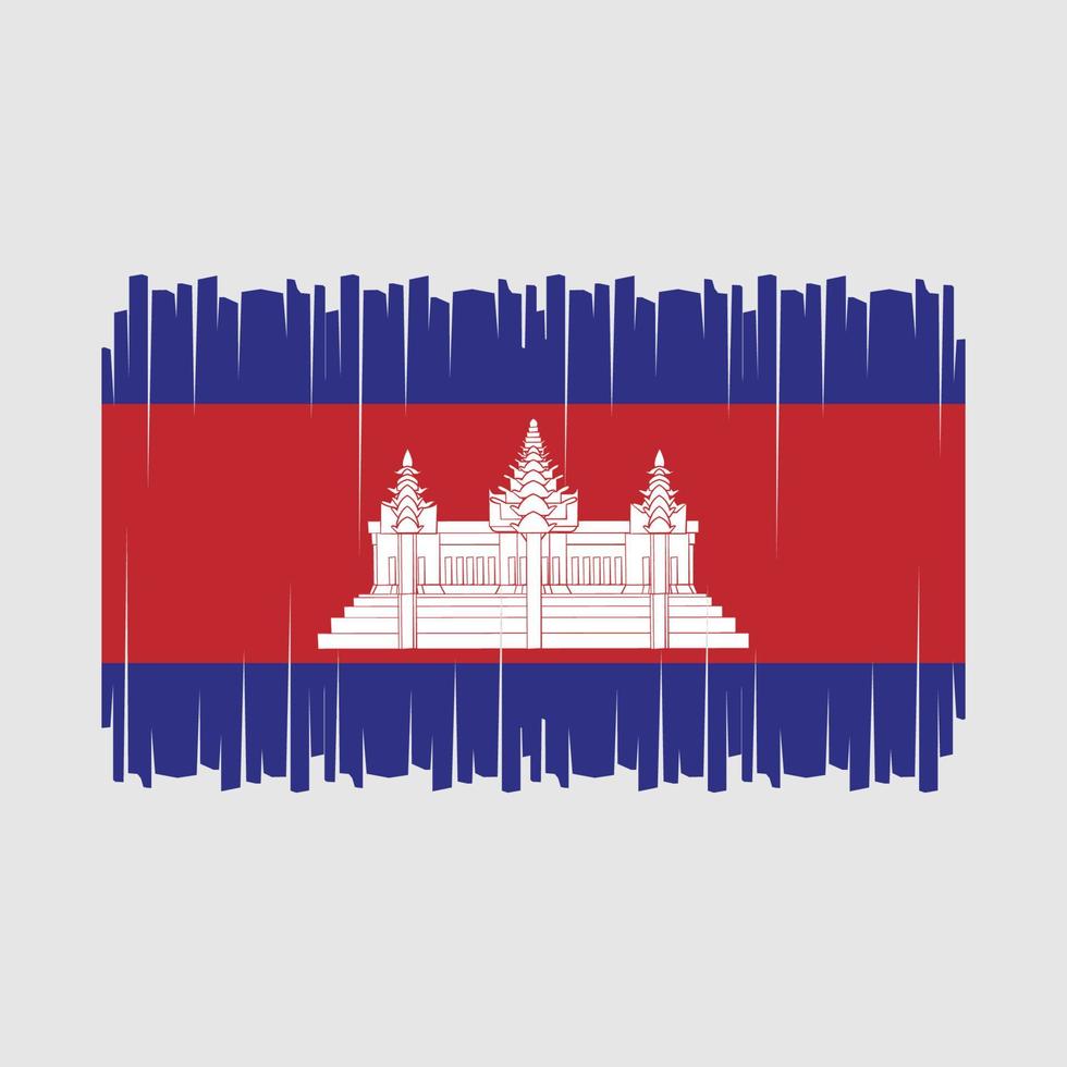 vector de bandera de camboya