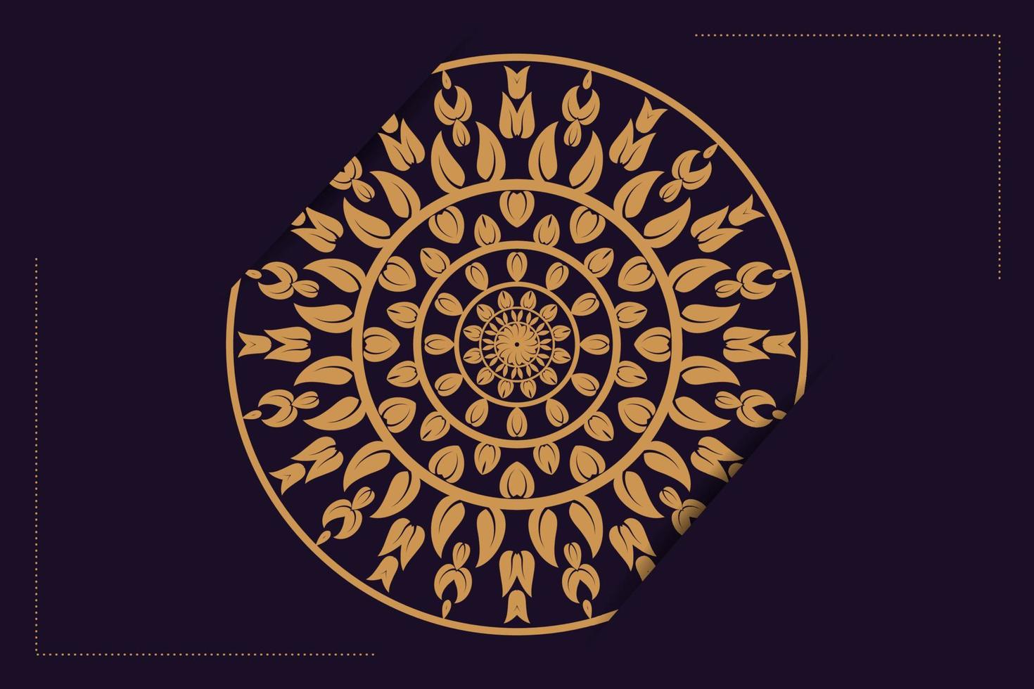 Mandala background with Luxury golden arabesque pattern arabic islamic east style for Wedding card, book cover. vector