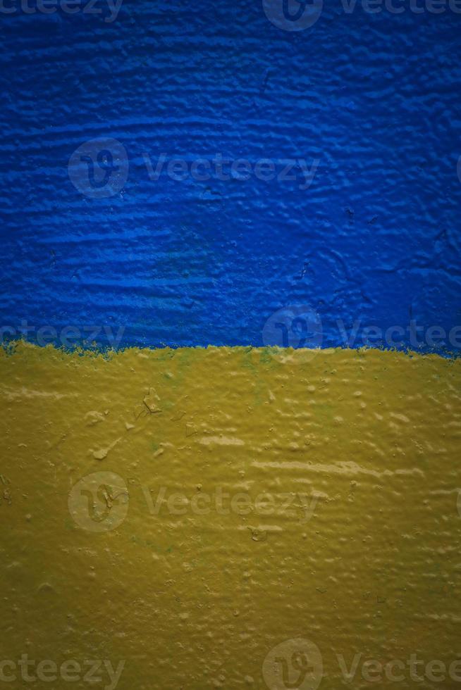 flag of Ukraine painted on wall photo