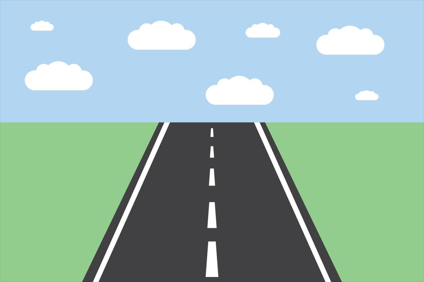 la carretera y cielo icono vector, ilustración, símbolo vector