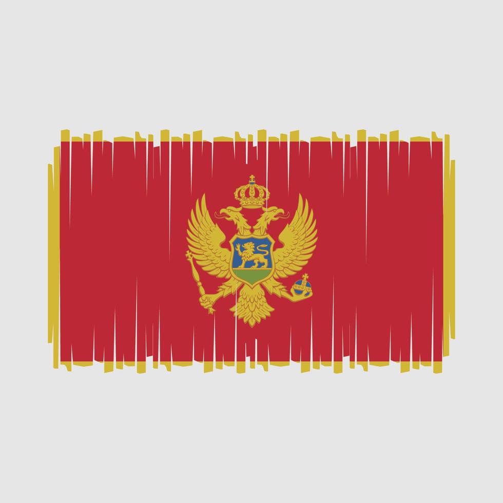 Montenegro Flag Vector