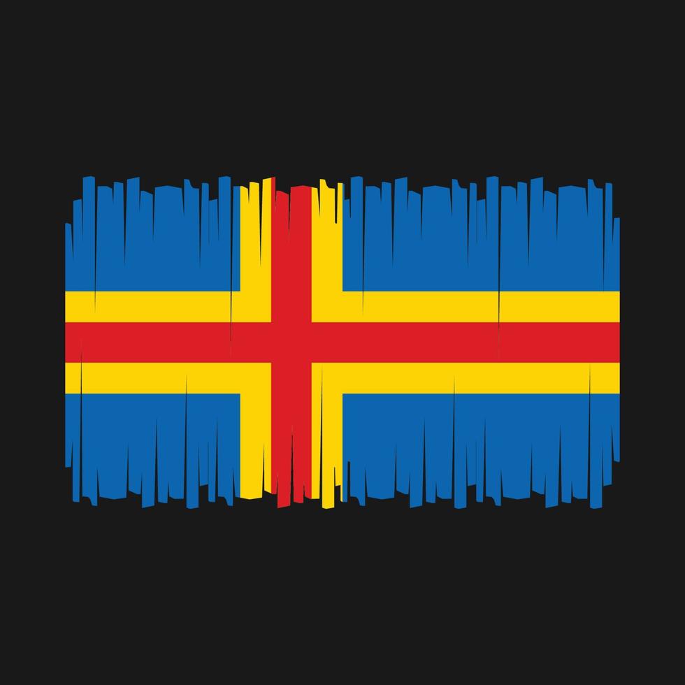 vector de bandera de las islas aland