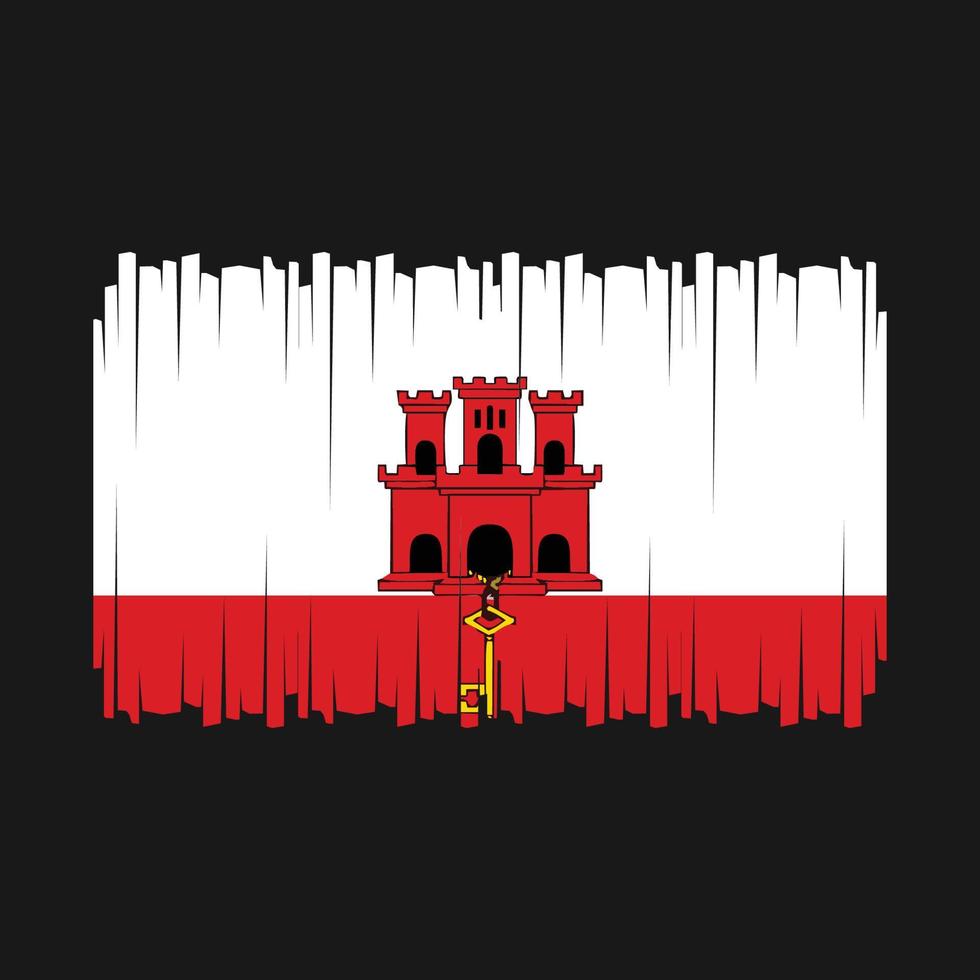 Gibraltar Flag Vector