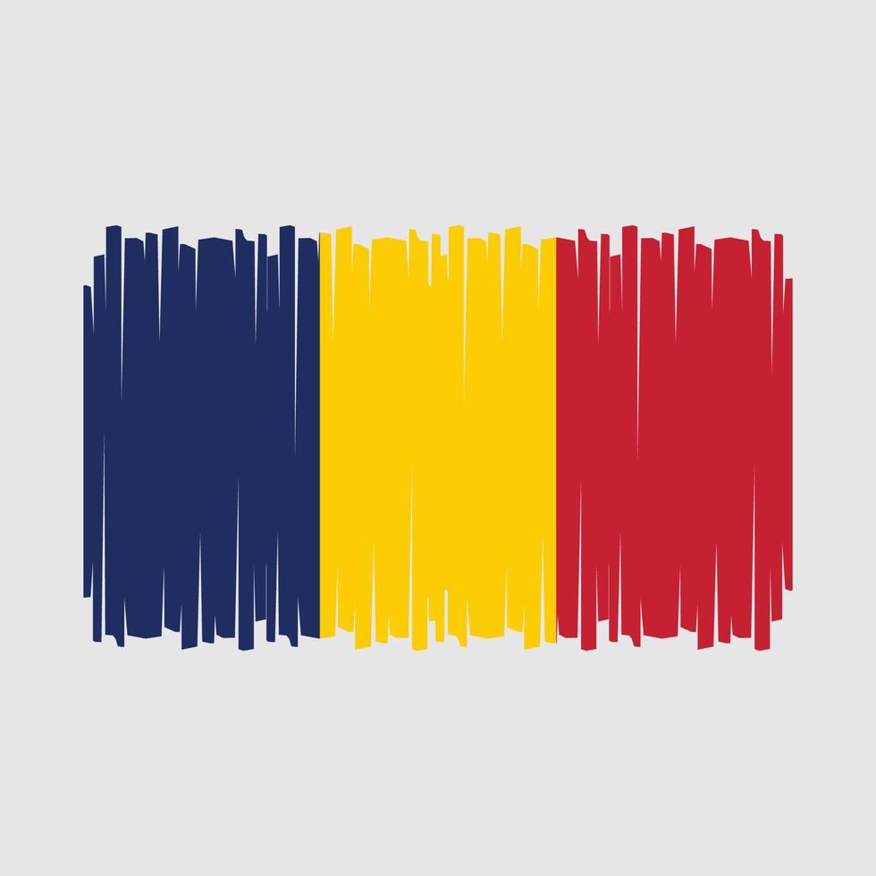 vector de bandera de chad