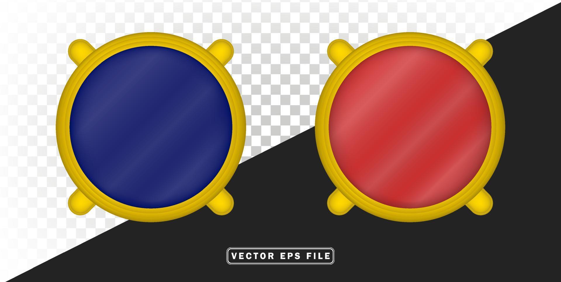 illustration of a round shield vector