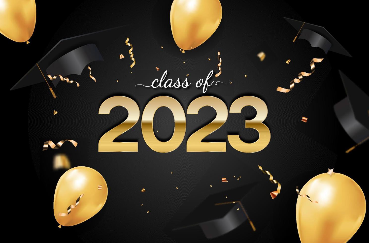 Happy Class of 2023 Greeting Vector Illustration