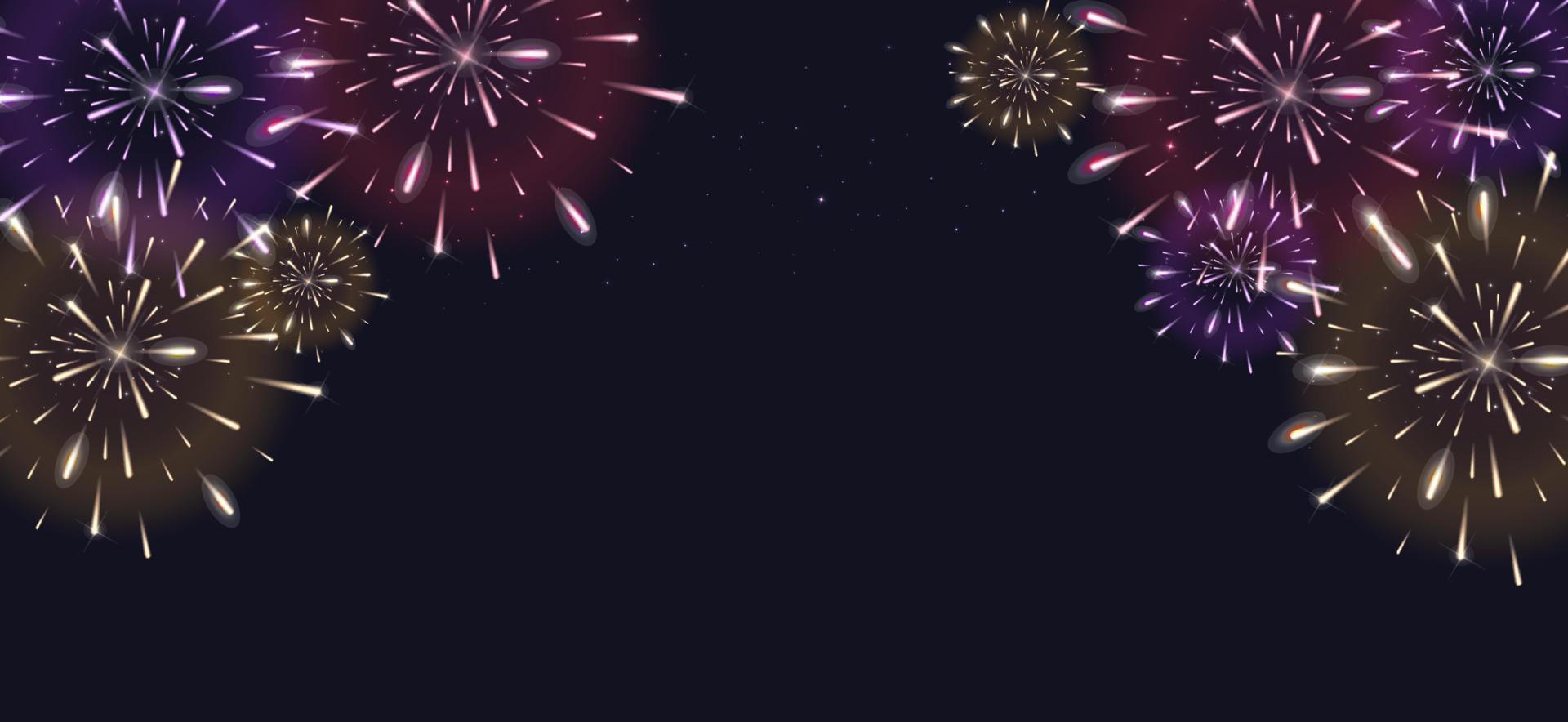 Holiday Firework background. Vector Illustration