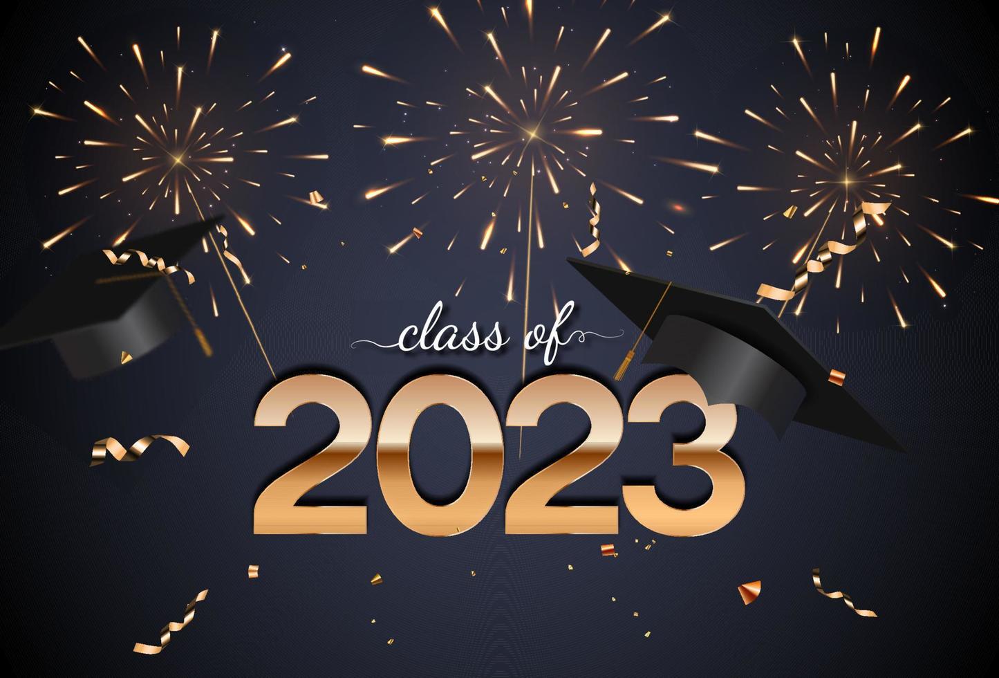 Happy Class of 2023 Greeting Vector Illustration