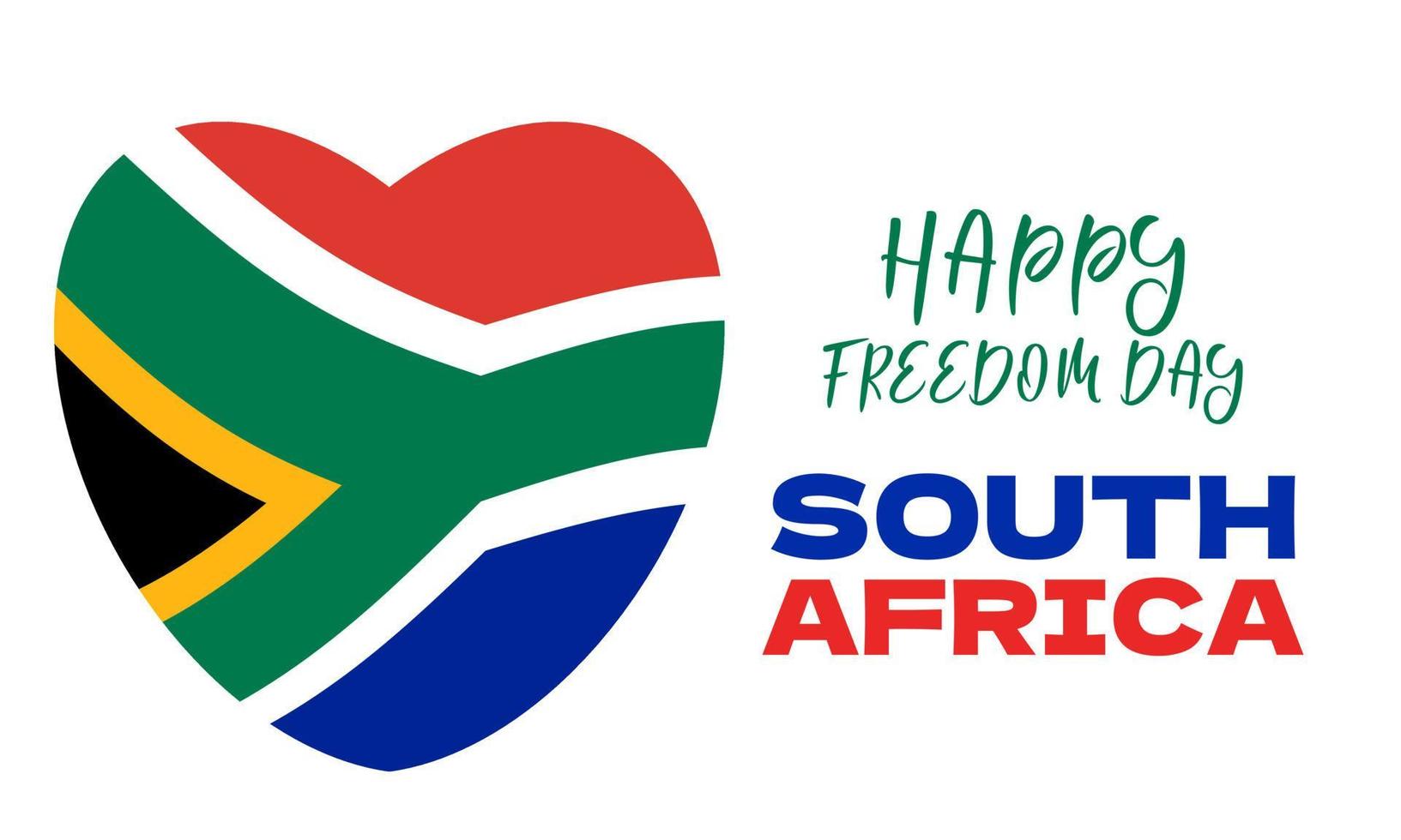 South Africa Freedom Day Afrikaans Vryheidsdag on white Background, poster, card, banner design. vector