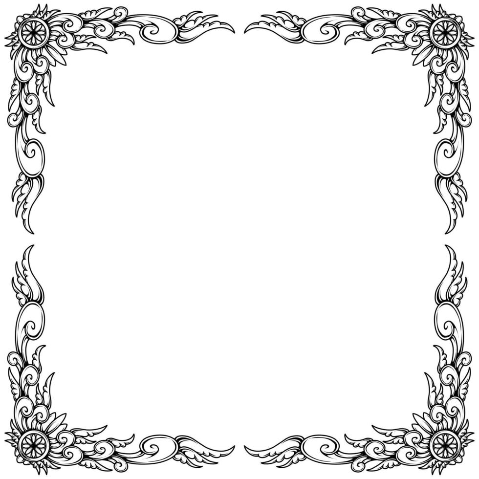 Vector luxury classic floral frame