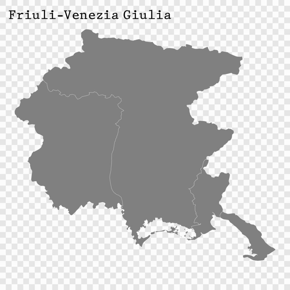 alto calidad mapa es un estado de Italia vector