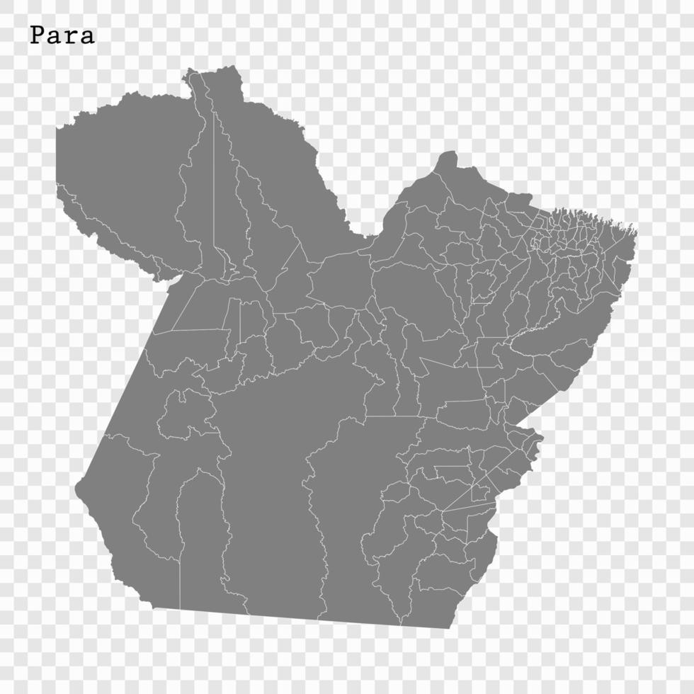 High Quality mapstate of Brazil vector