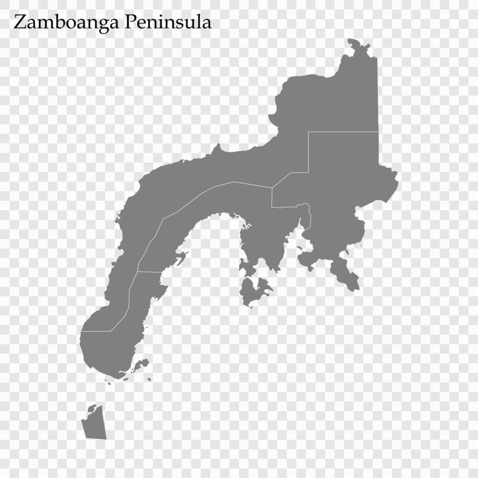 High Quality map of region of Philippines vector