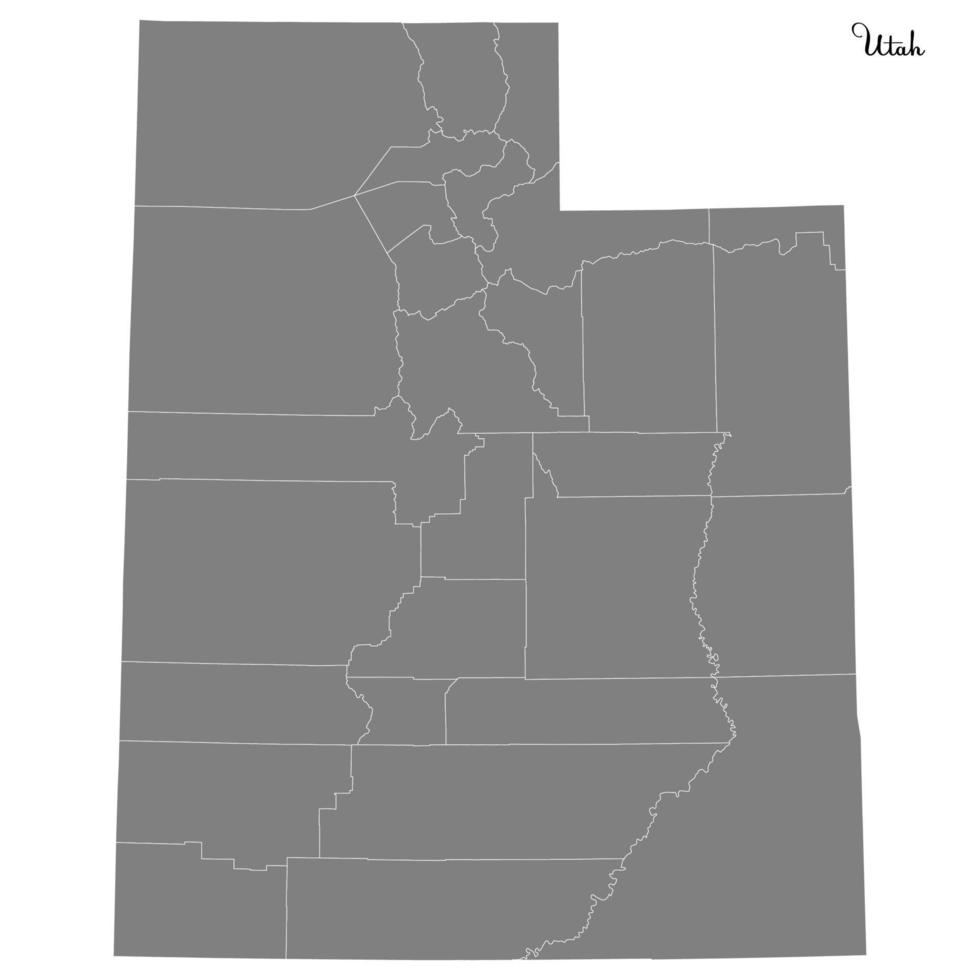 mapa de alta calidad estado de estados unidos vector