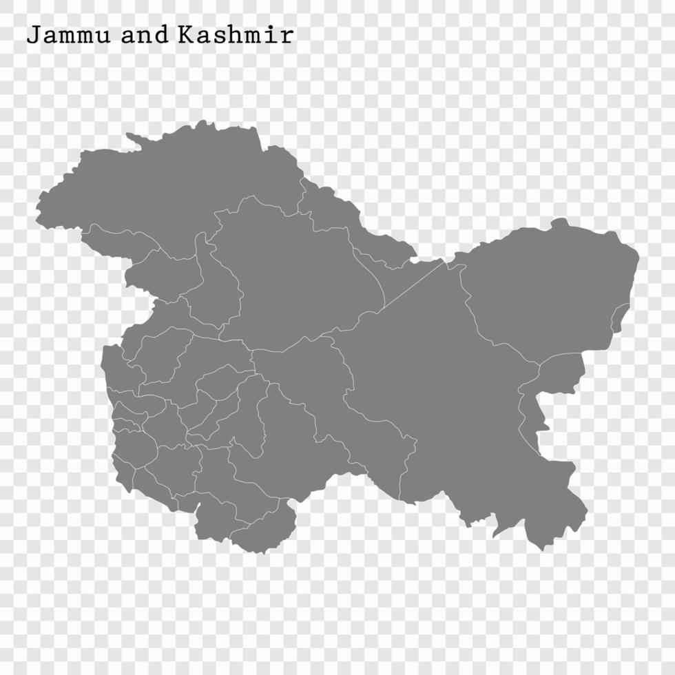 High Quality map of state of India vector