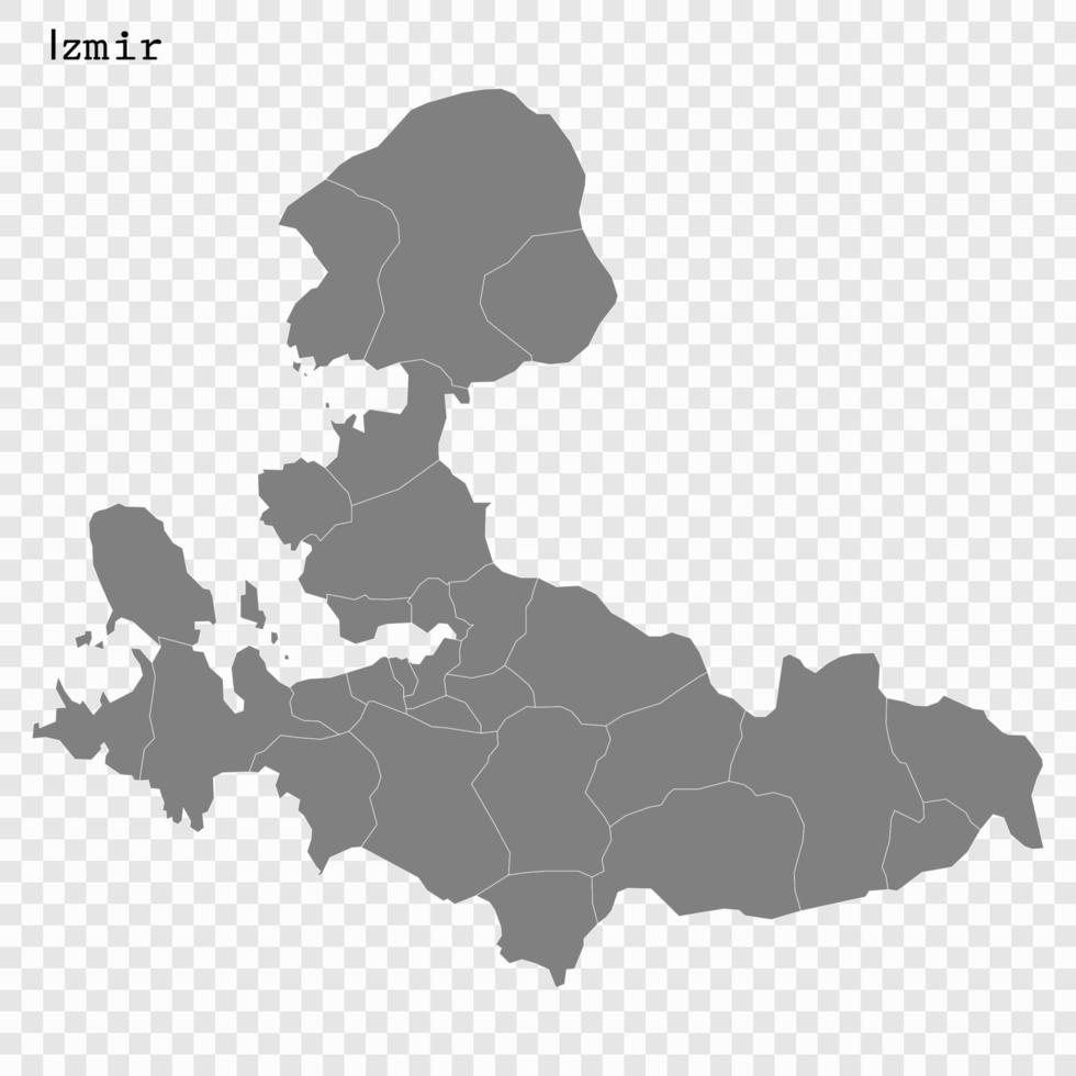 High Quality map is a province of Turkey vector