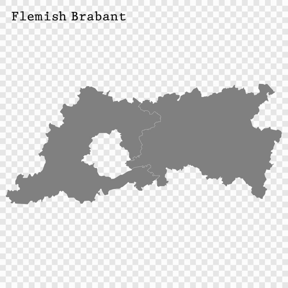 High Quality mapis a province of Belgium vector