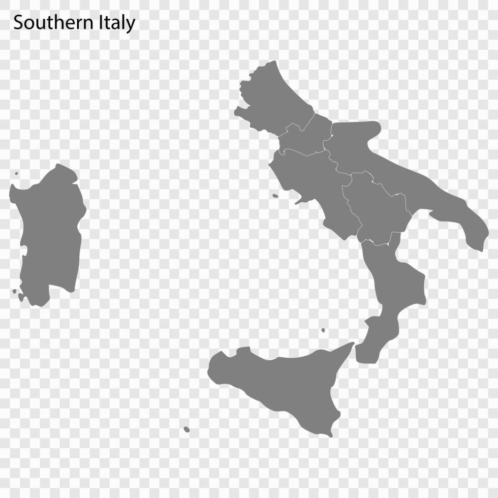 alto calidad mapa es un estado de Italia vector