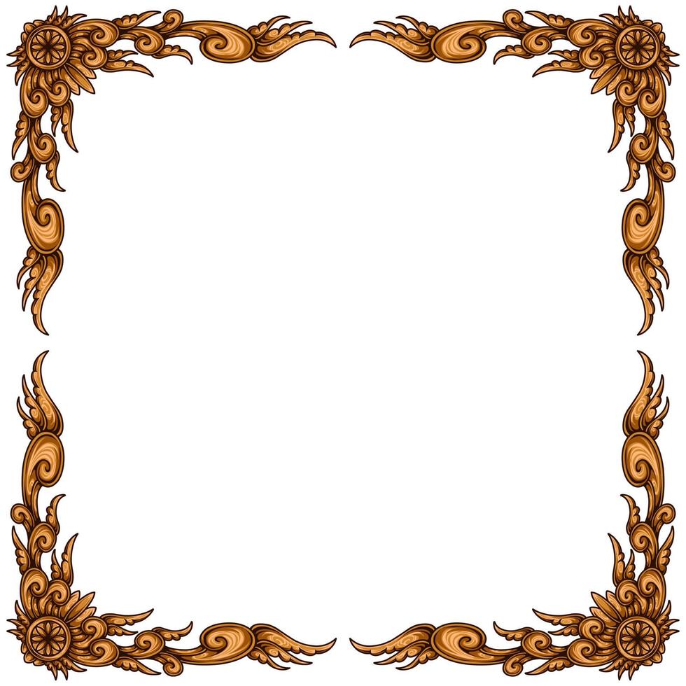 Classic style frame design with exquisite engraving and luxury vector