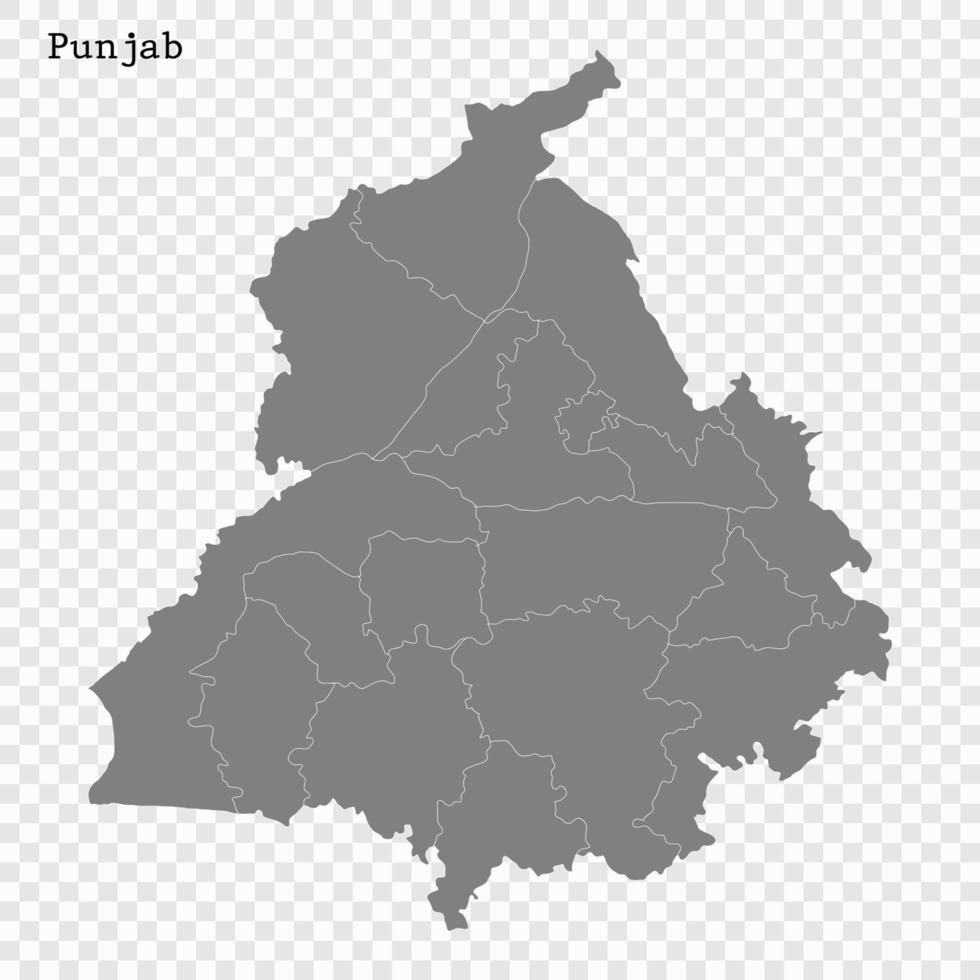 High Quality map of state of India vector