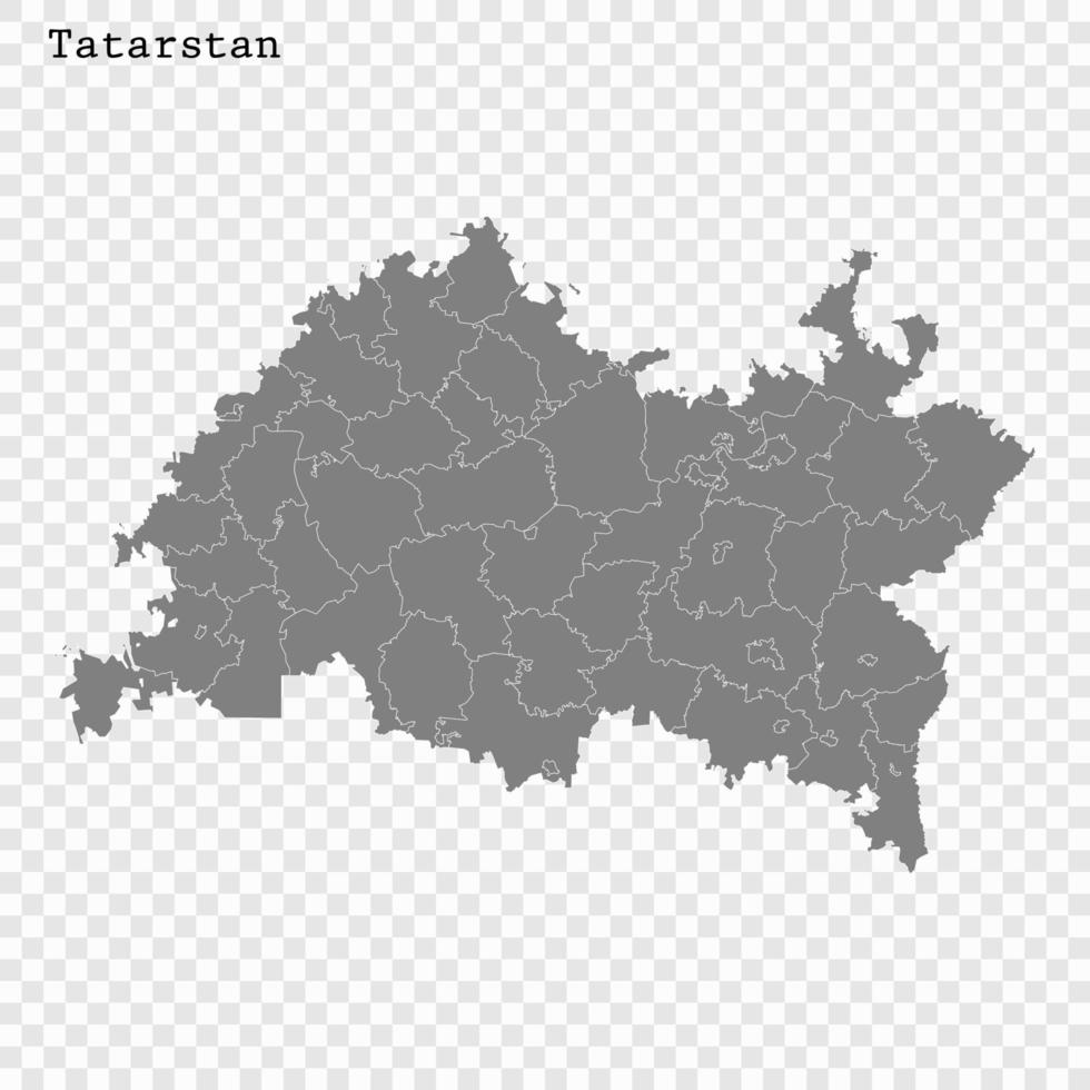 High Quality map is a region of Russia vector