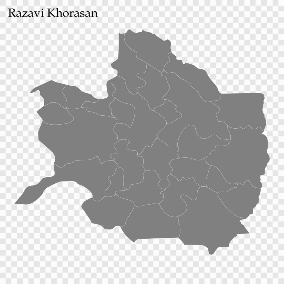 High Quality map  is province of Iran vector